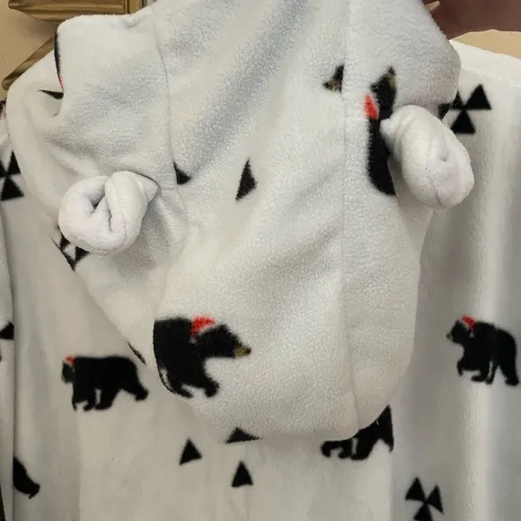 Tipsy Elves Black Bear Holiday Onesie 3X Bear Hood Pockets Excellent Condition
