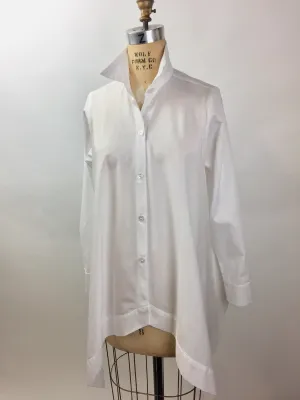 Tori White Cotton Shirting