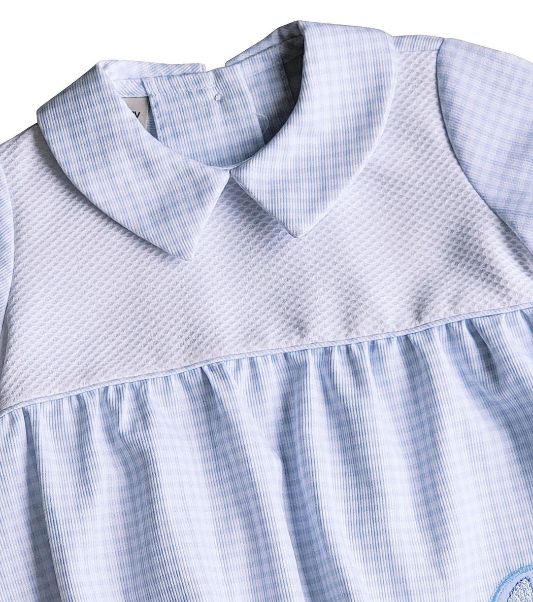 Traffic applique baby boy's romper