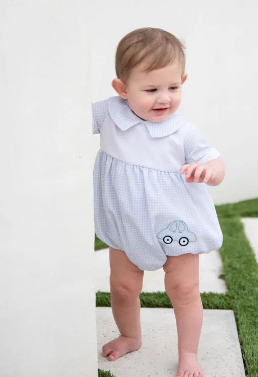 Traffic applique baby boy's romper