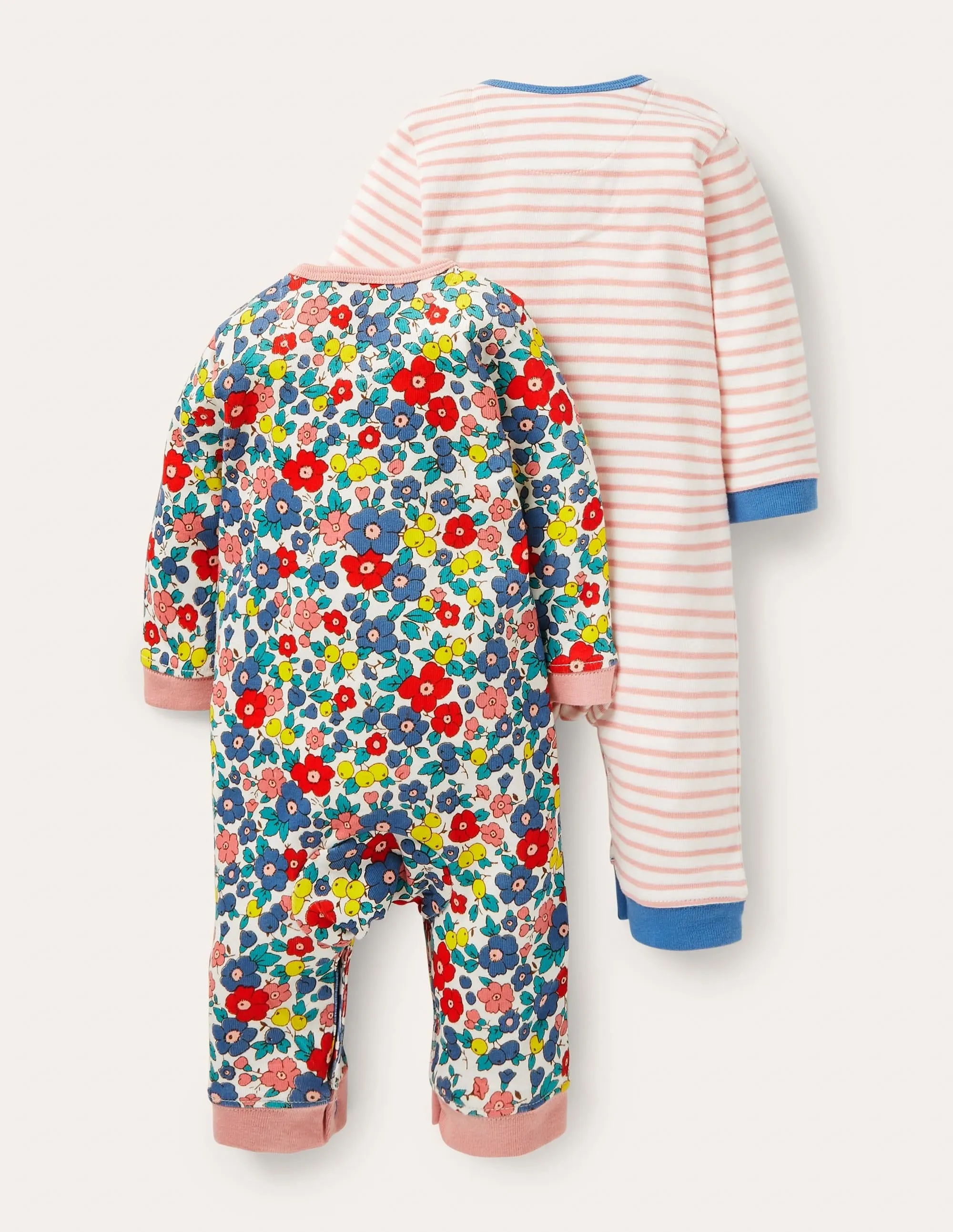 Twin Pack Rompers-Multi Sky Apple Blossom