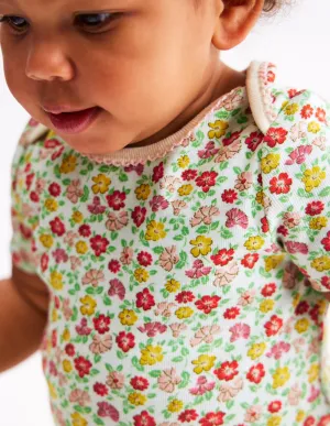 Twin Pack Short Rompers-Multi Summer Flowerbed