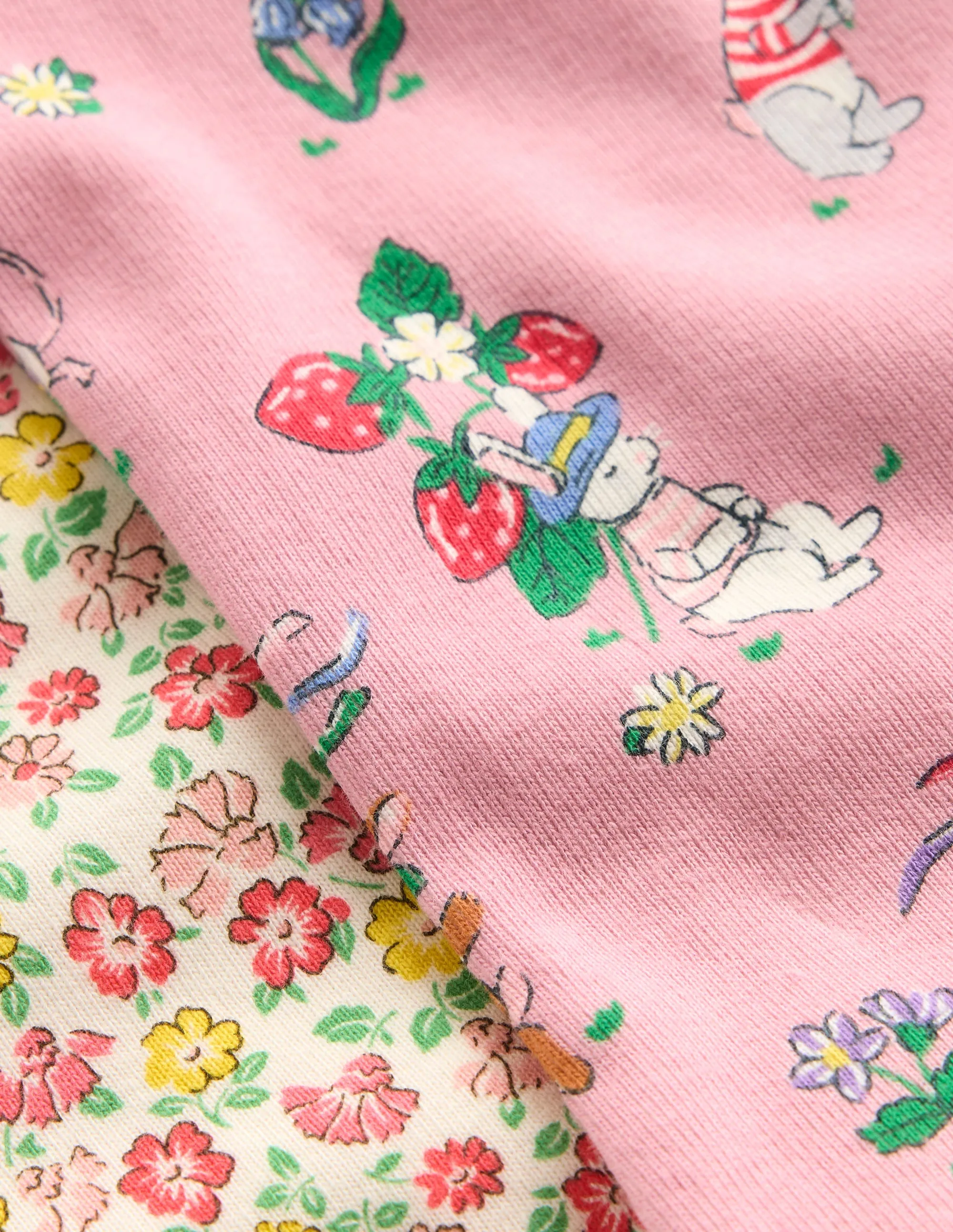 Twin Pack Short Rompers-Multi Summer Flowerbed