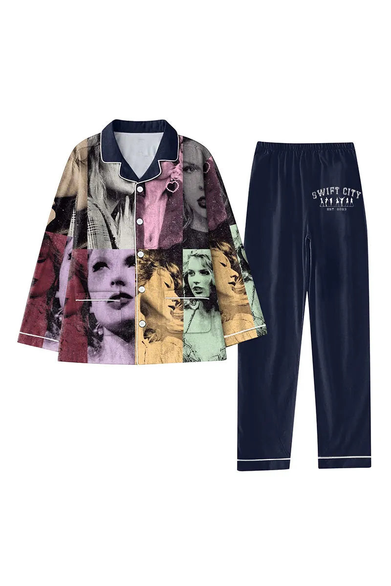 UK0308 Graphic Homewear Pants Set