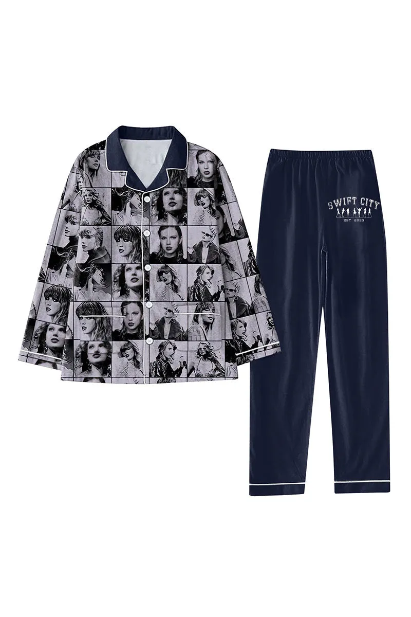 UK0308 Graphic Homewear Pants Set