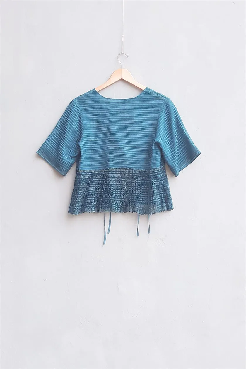 Urvashi Kaur   I    Seletar CORE TOP organic cotton Teal TESSELLATE- 112