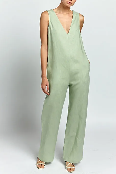 V-Neck Jumpsuit