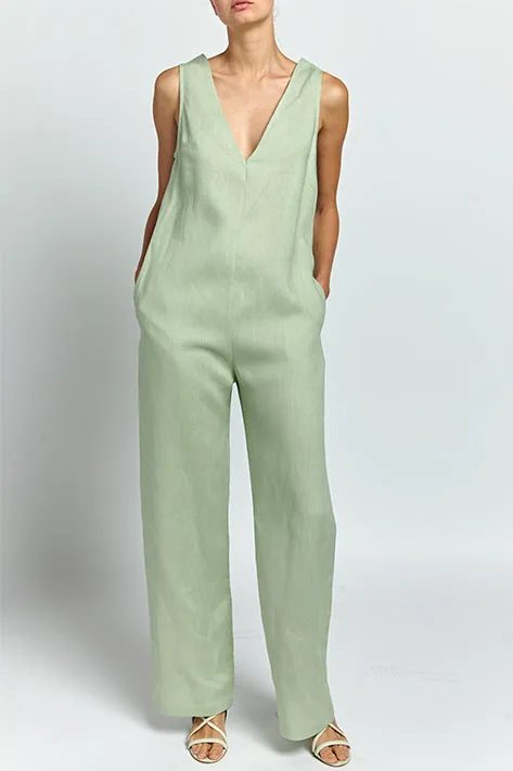 V-Neck Jumpsuit