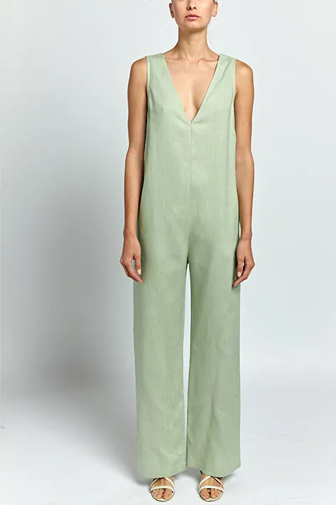 V-Neck Jumpsuit