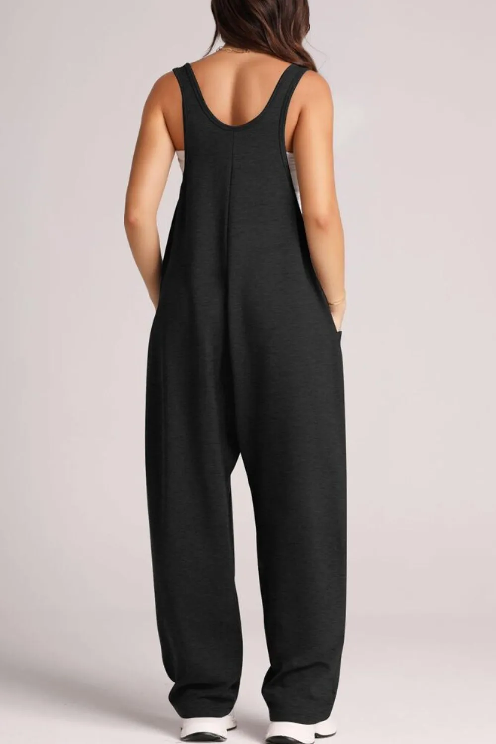 V-Neck Wide Strap Overalls