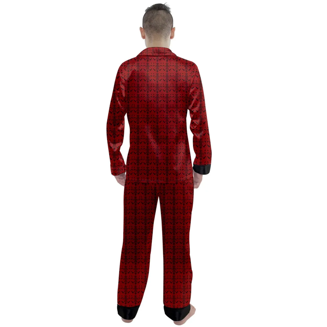 Vamplilly Long Sleeve Satin Pajamas Set
