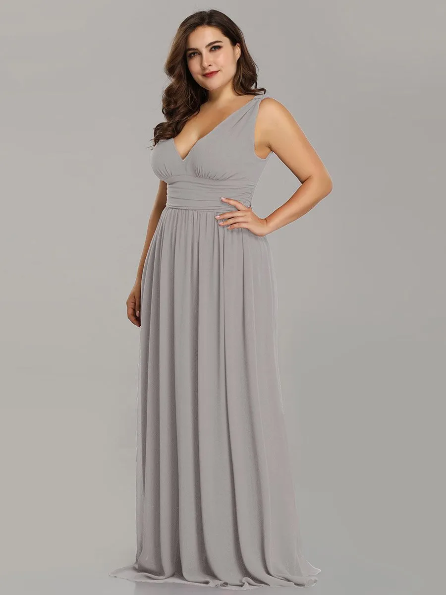 Veda V neck chiffon bridesmaid dress in Grey s18 Express NZ wide!