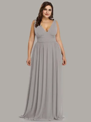 Veda V neck chiffon bridesmaid dress in Grey s18 Express NZ wide!