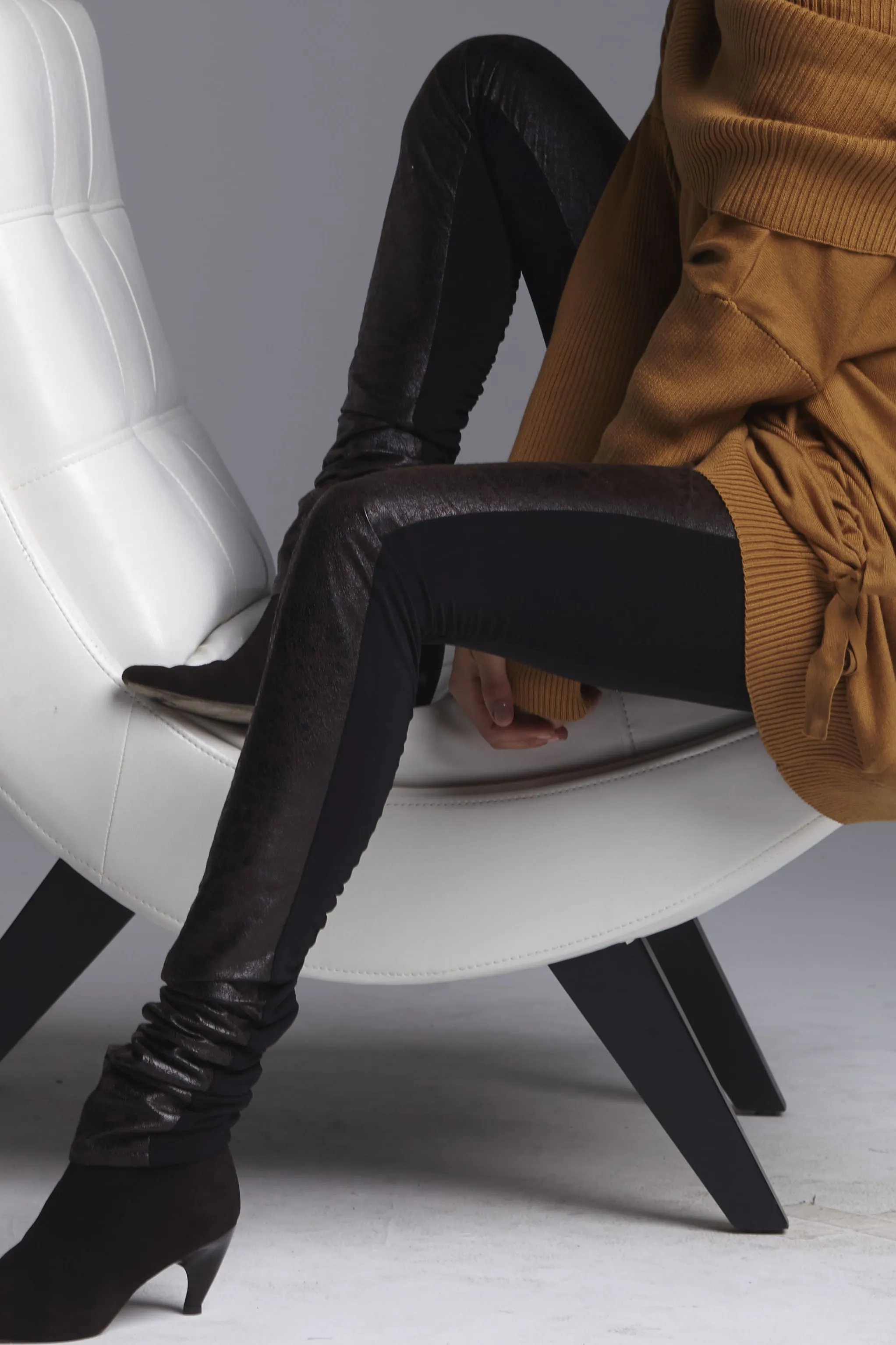 Vegan Leather Distressed Sexy Leggings