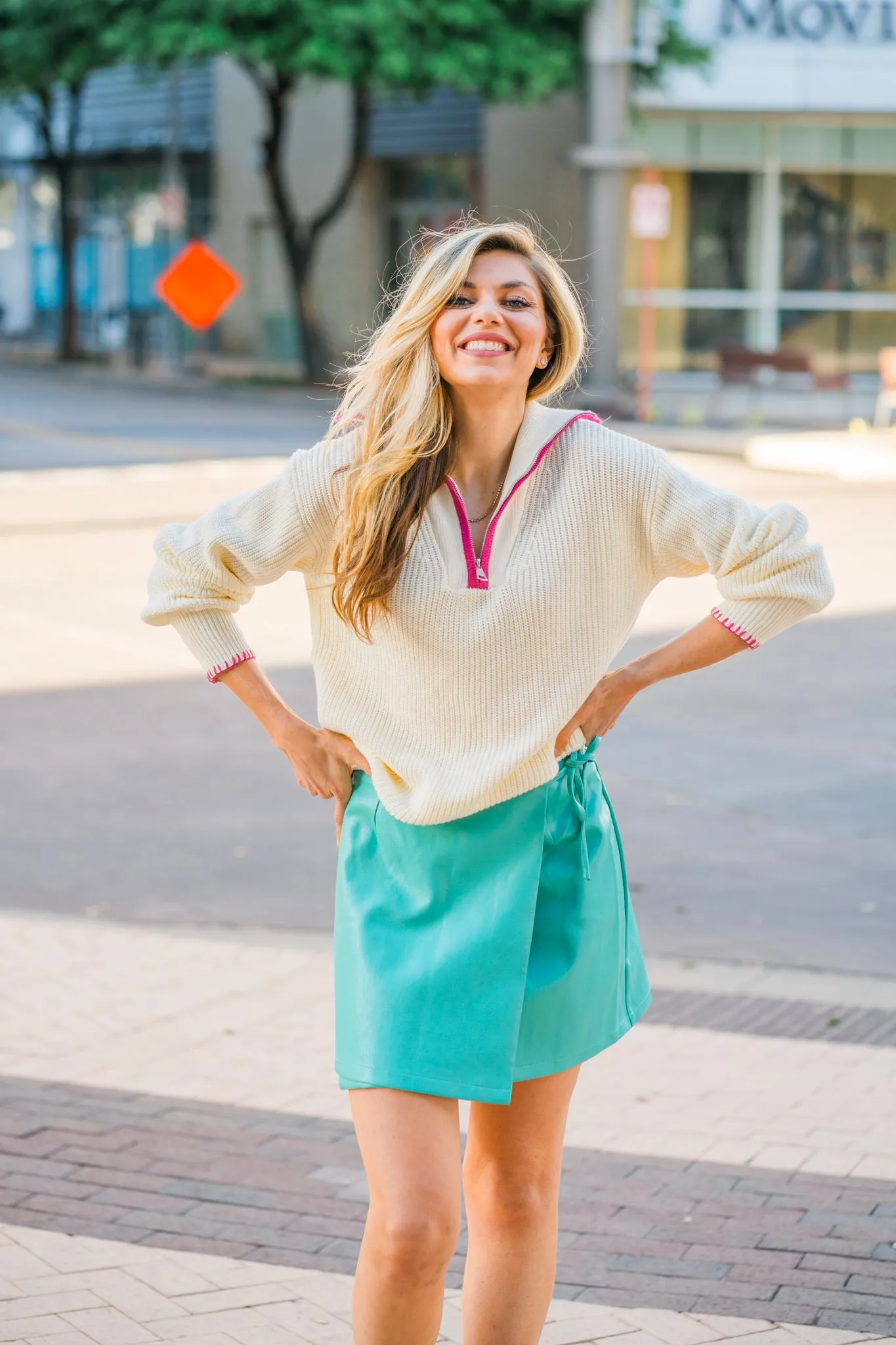 Vegan Leather Wrap Mini Skirt