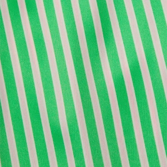 Victoria’s Secret Satin Short Pajama Set Small Green Stripes