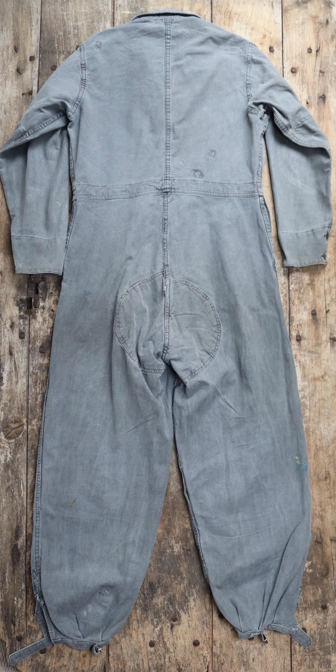 Vintage 1940s 50s boiler suit - Swedish tank crew mechanic overalls - black cotton denim coveralls - military workwear - 44” x 36” x 28”