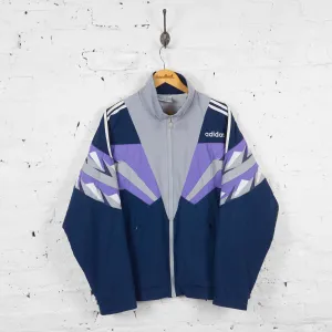 Vintage Adidas Tracksuit Top - Purple/Blue - XXL