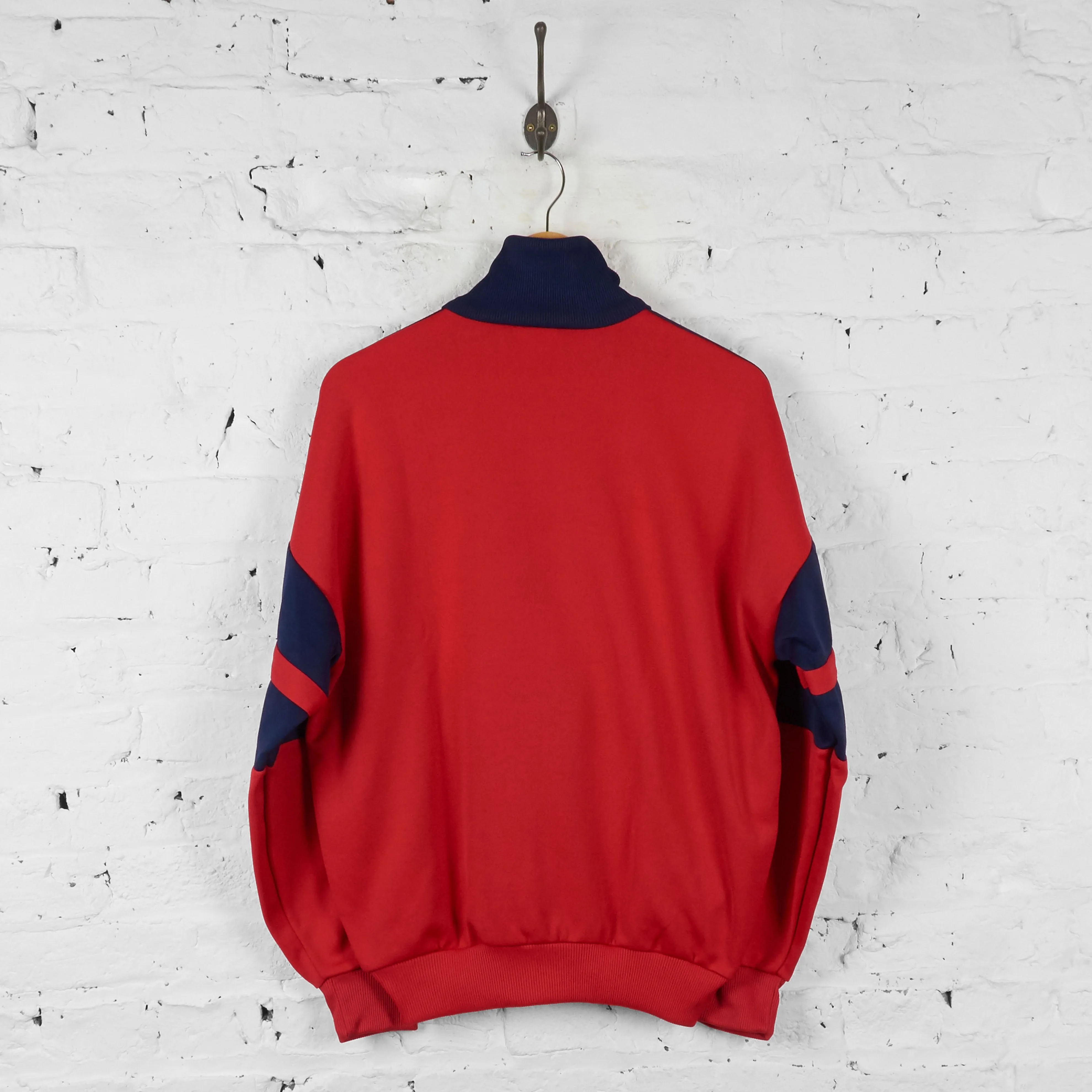 Vintage Adidas Tracksuit Top - Red/Navy - M