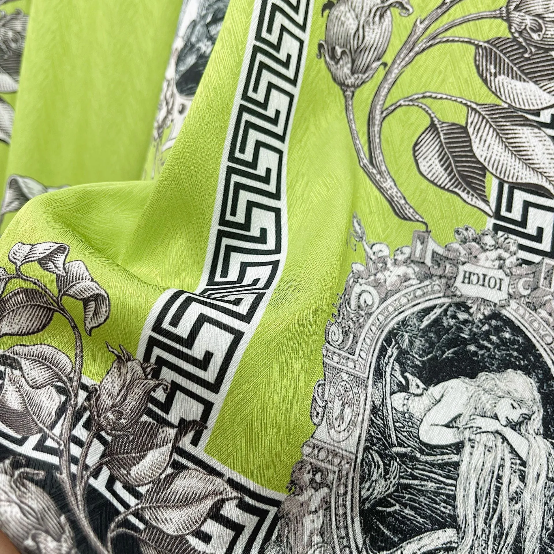 Vintage Silk Satin Printed Pajamas Set
