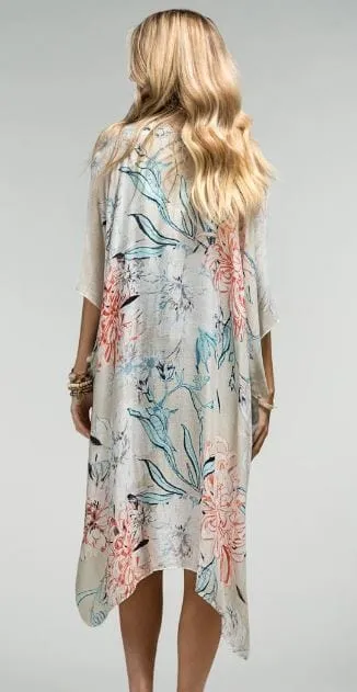 Virginia Airy Light Floral Kimono
