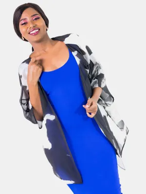 Vivo Tiwi Short Kimono - Black Print