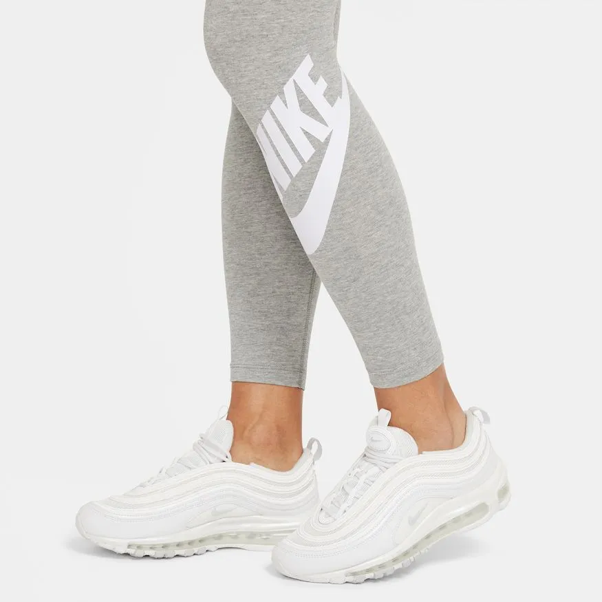 W HIGH WAISTED LOGO LEGGINGS "GREY HEATHER"