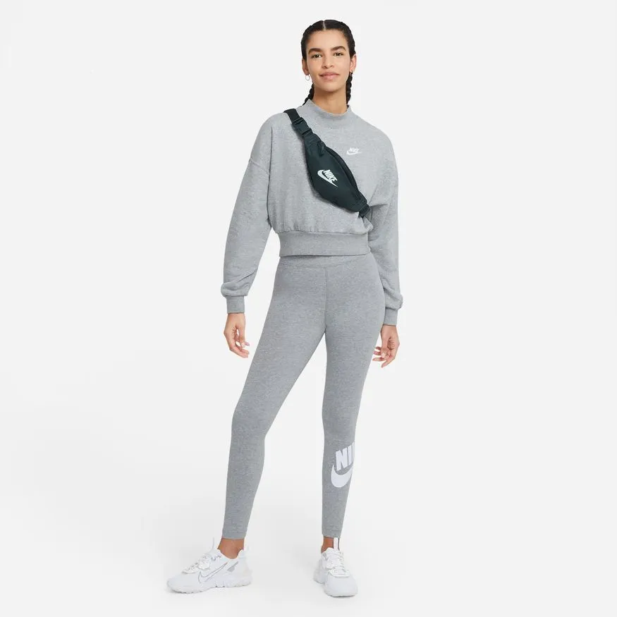 W HIGH WAISTED LOGO LEGGINGS "GREY HEATHER"