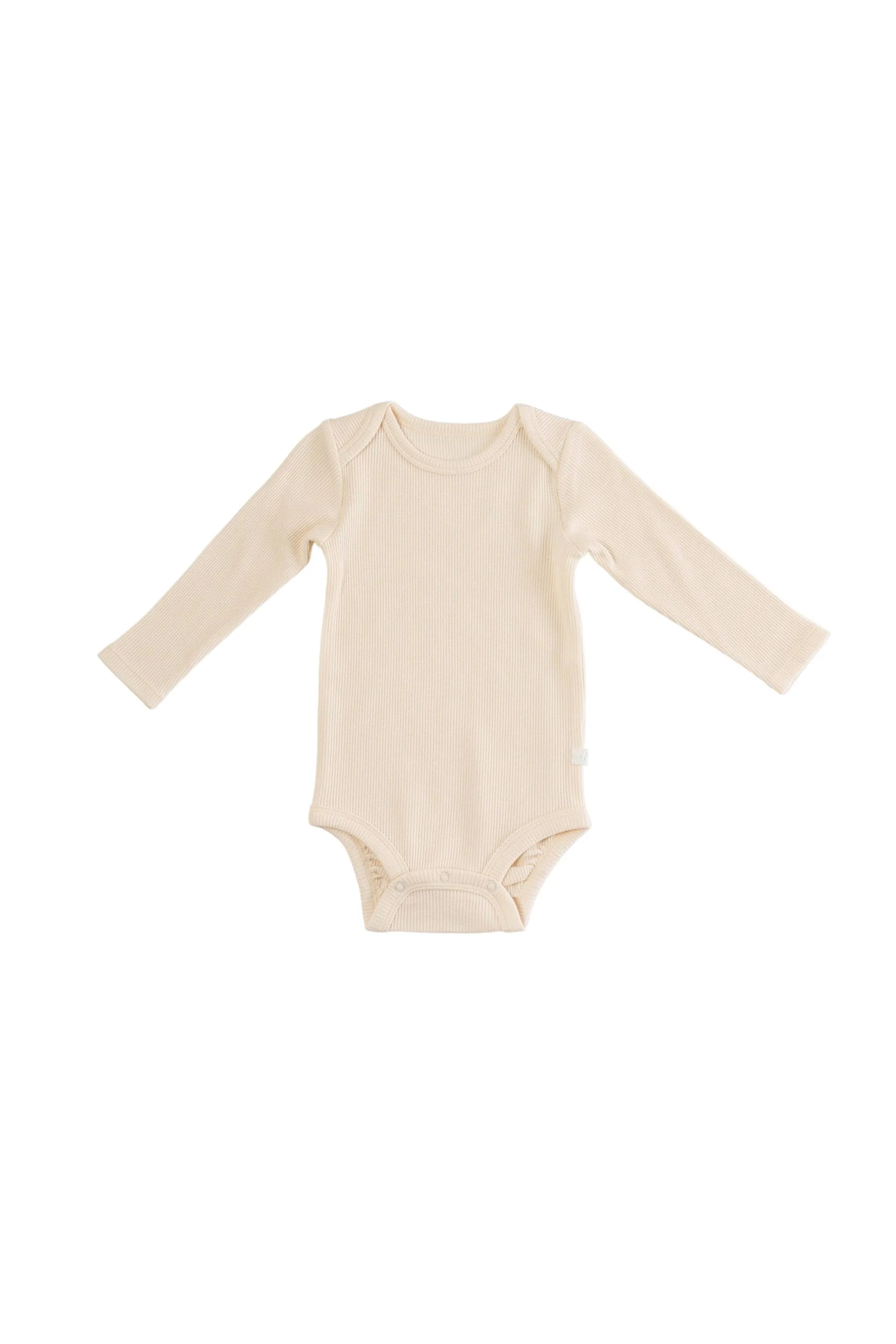Waffle Long Sleeve Bodysuit - Coconut Milk