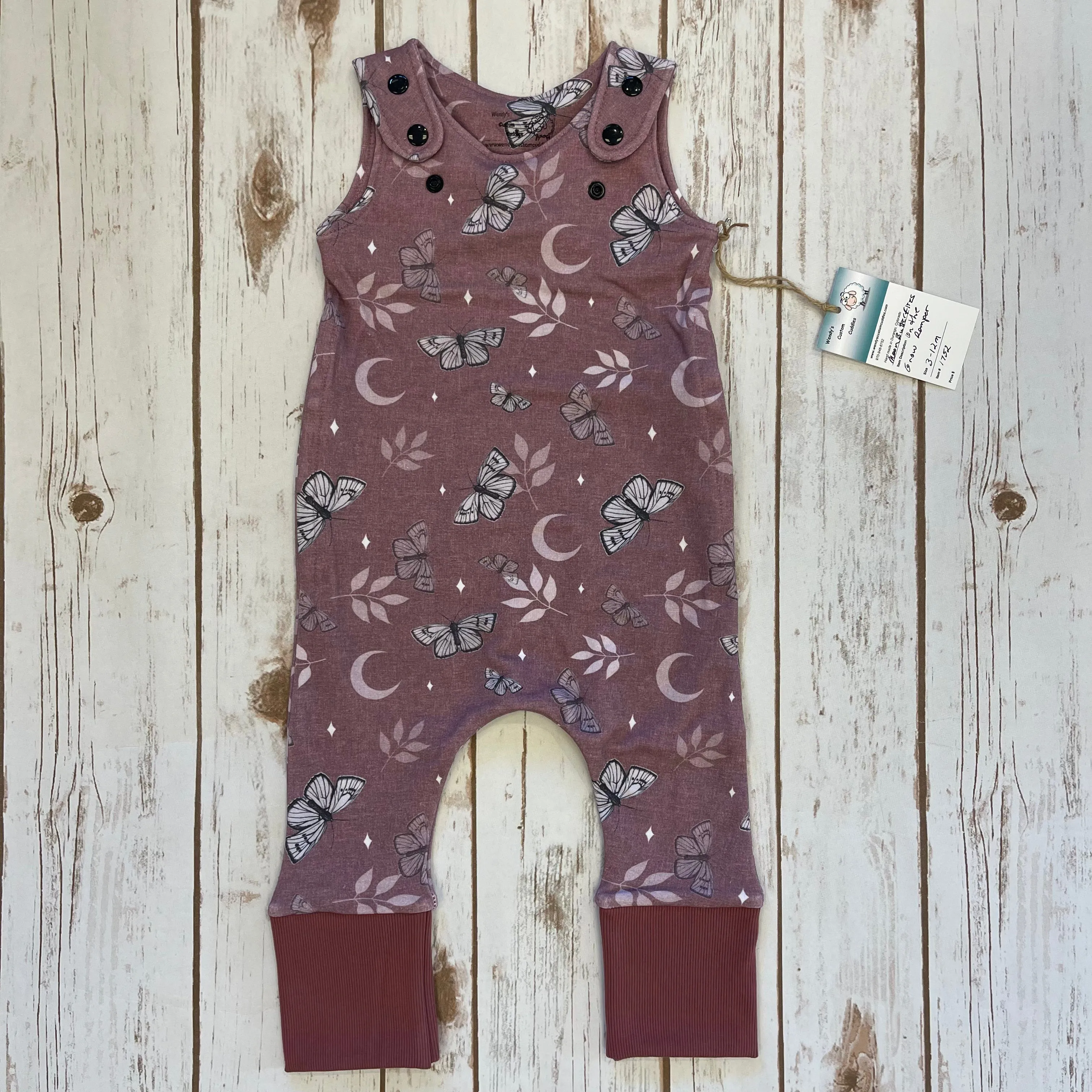 WCC - Grow With Me Romper - Moon Butterflies