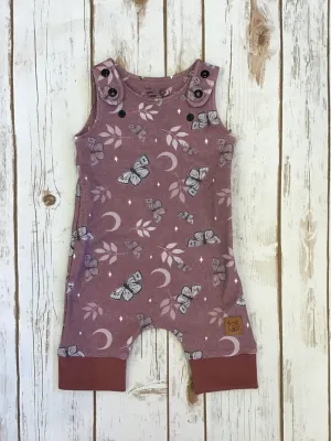 WCC - Grow With Me Romper (Shorts Style) - Moon Butterflies