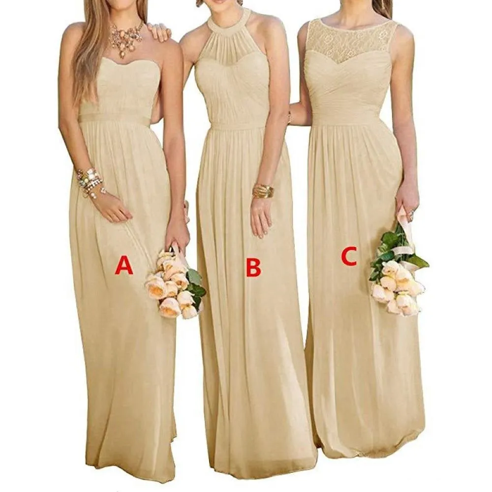 Wedding Maxi Gowns Sleeveless Bodycon Bridesmaid Dress