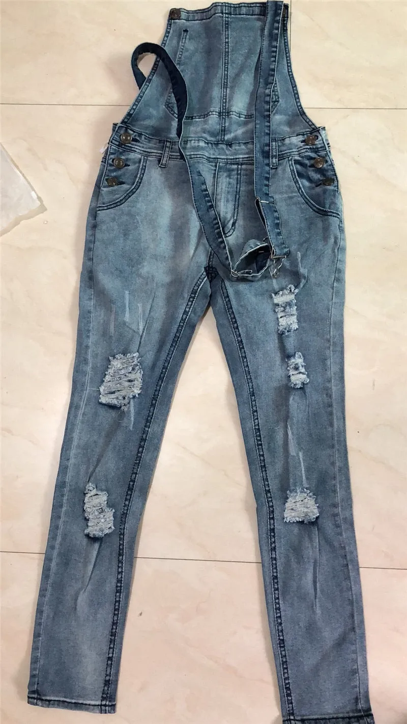 West Louis™ High Street Trending Denim Overall