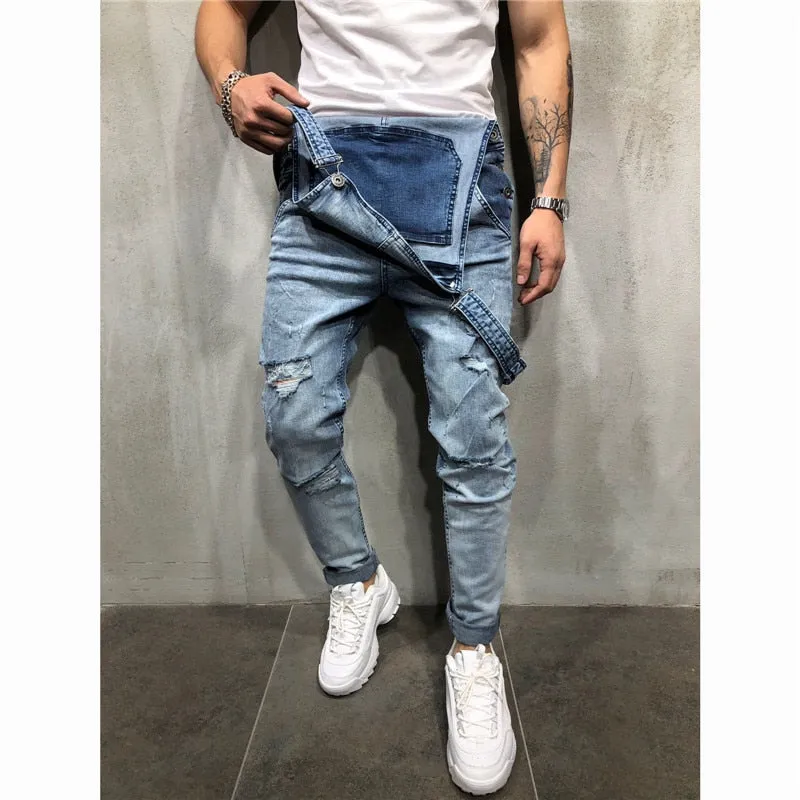 West Louis™ High Street Trending Denim Overall