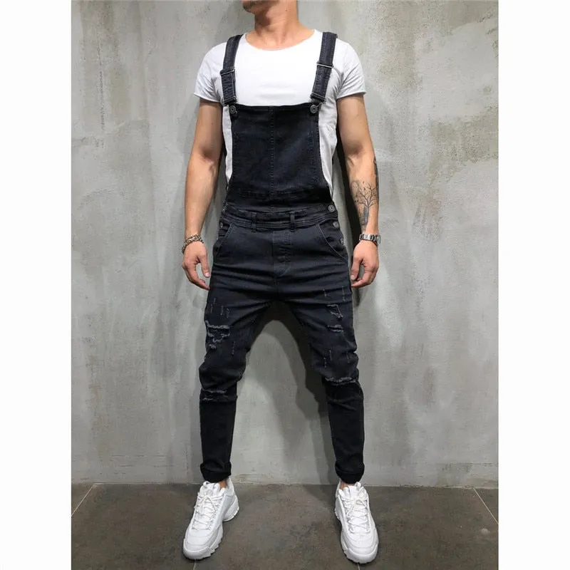 West Louis™ High Street Trending Denim Overall