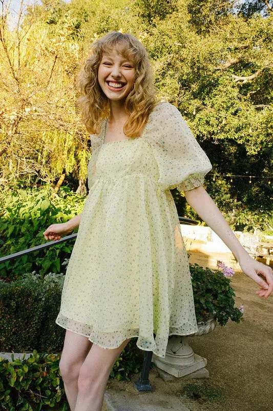Whimsical Floral Mini Dress