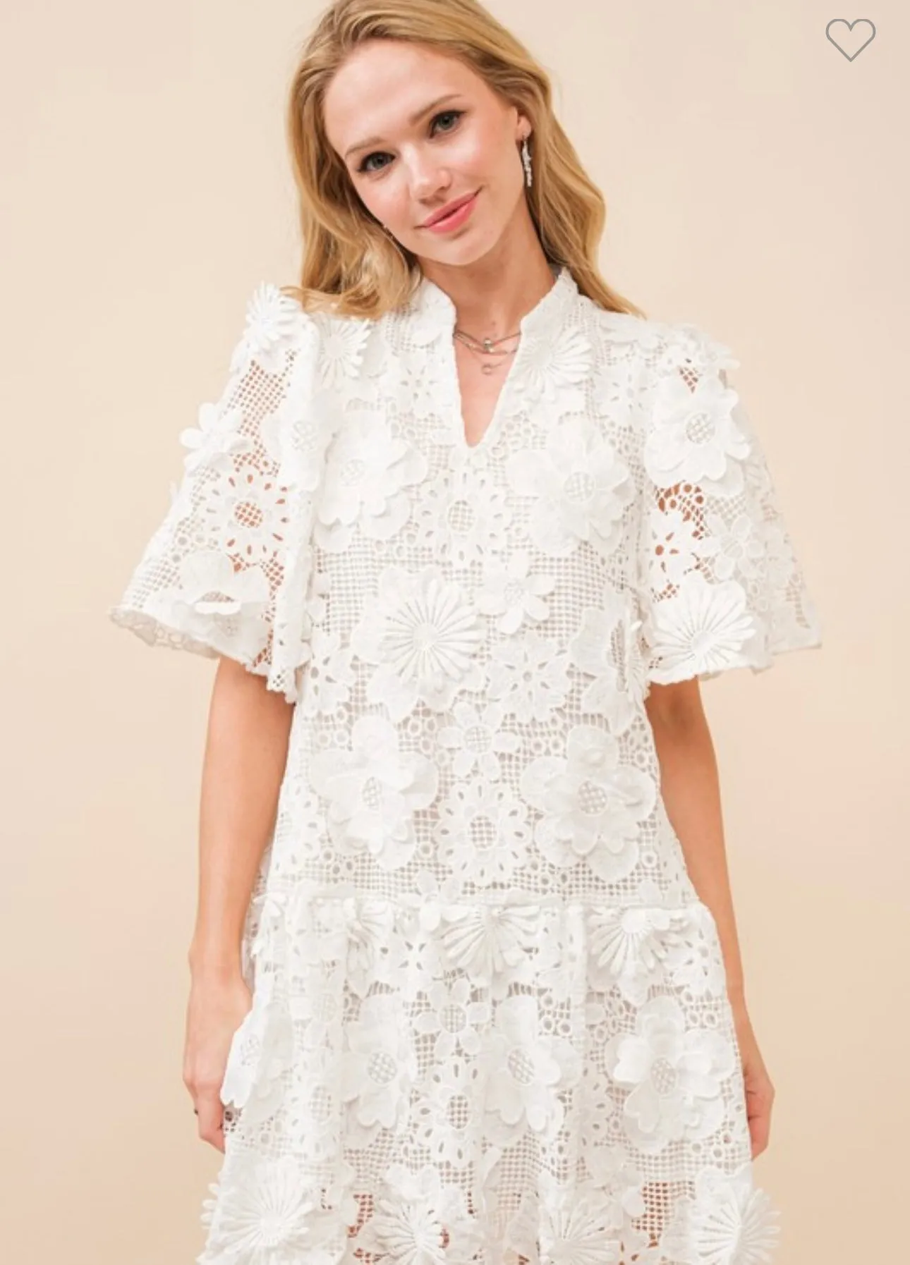 White Crochet Lace Dress