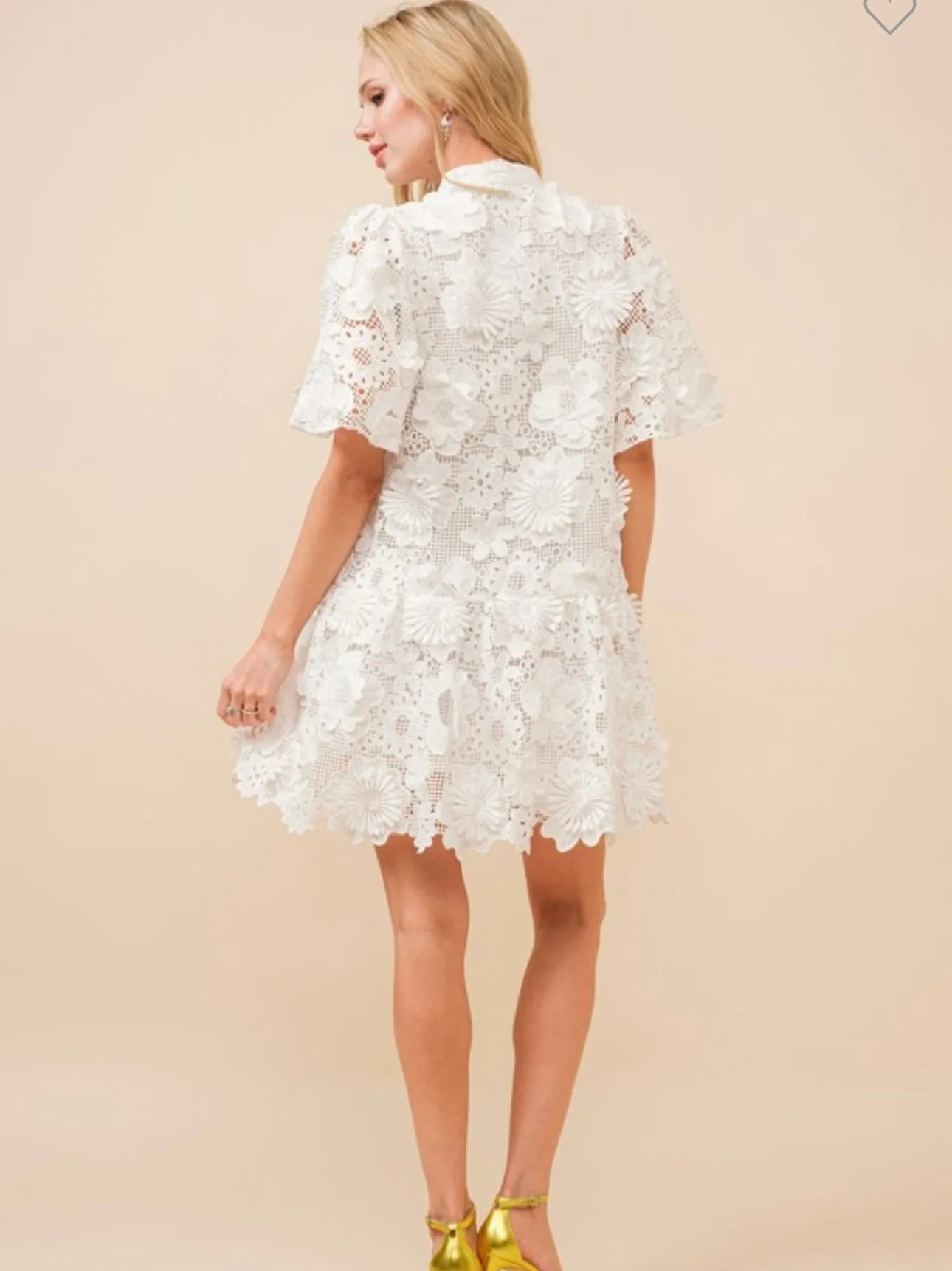 White Crochet Lace Dress