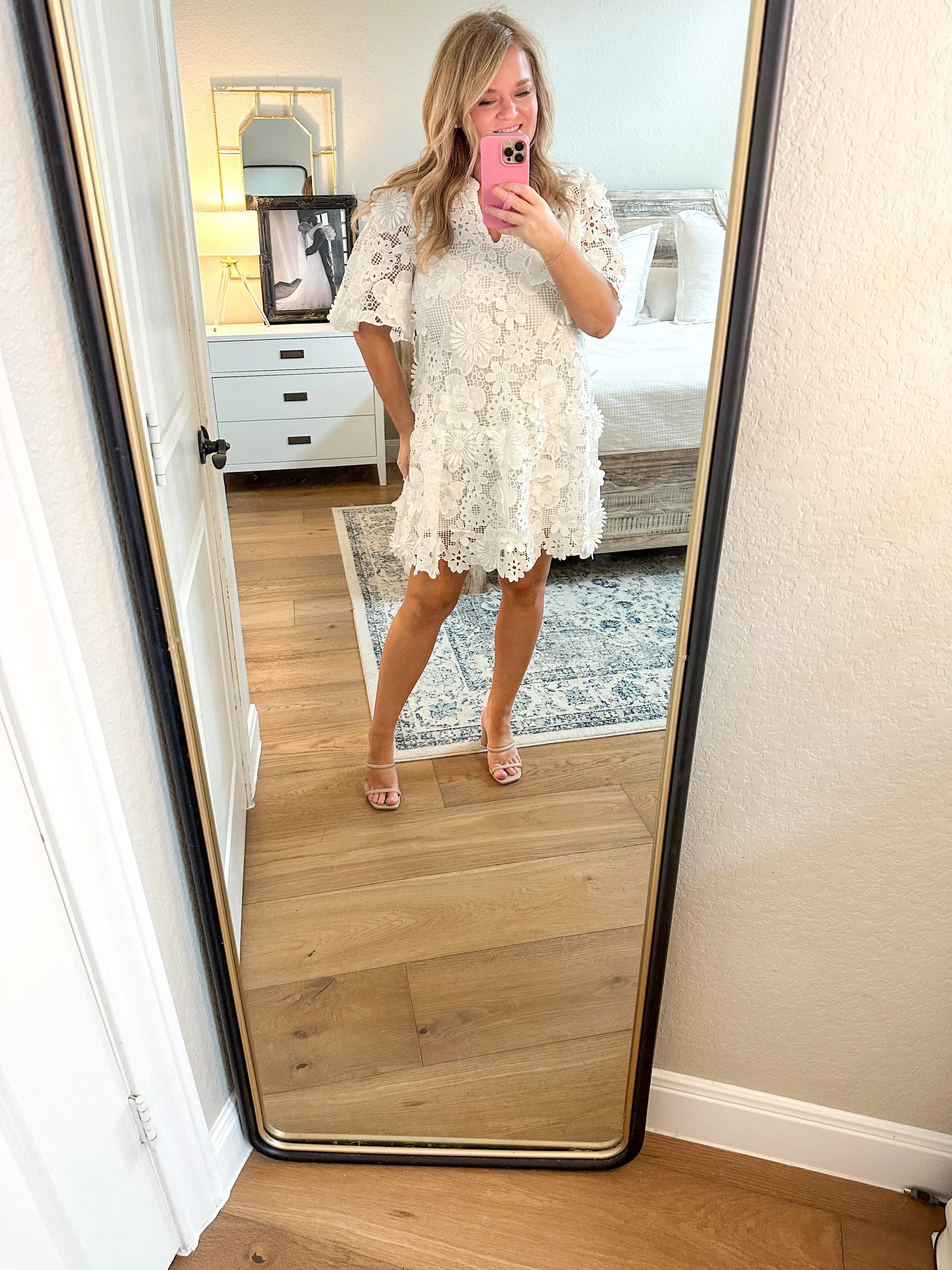 White Crochet Lace Dress