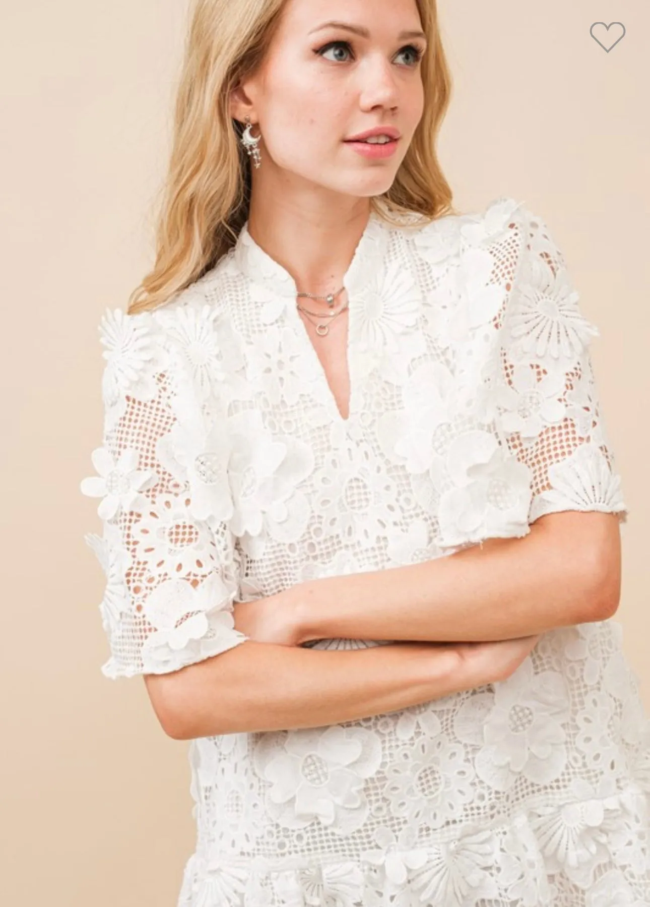 White Crochet Lace Dress