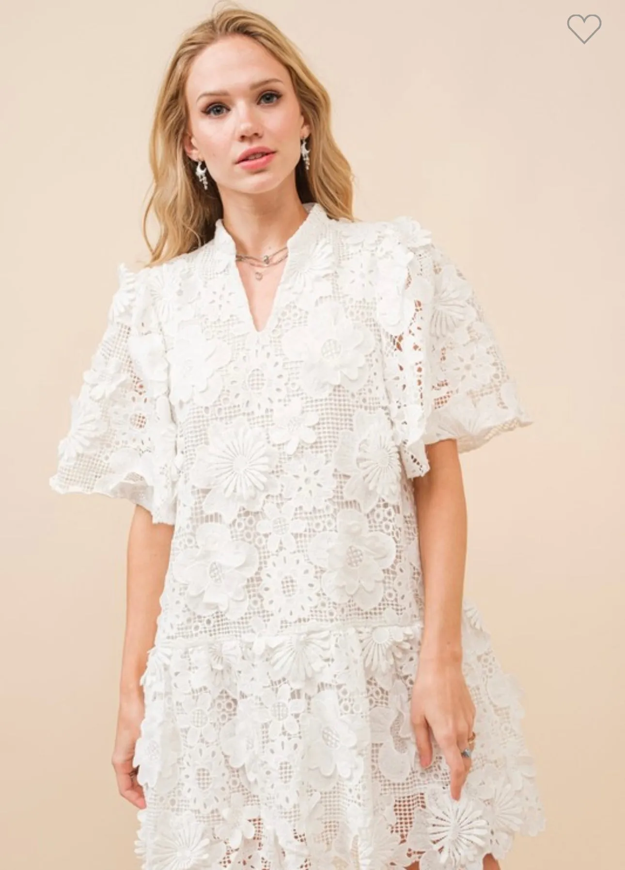 White Crochet Lace Dress