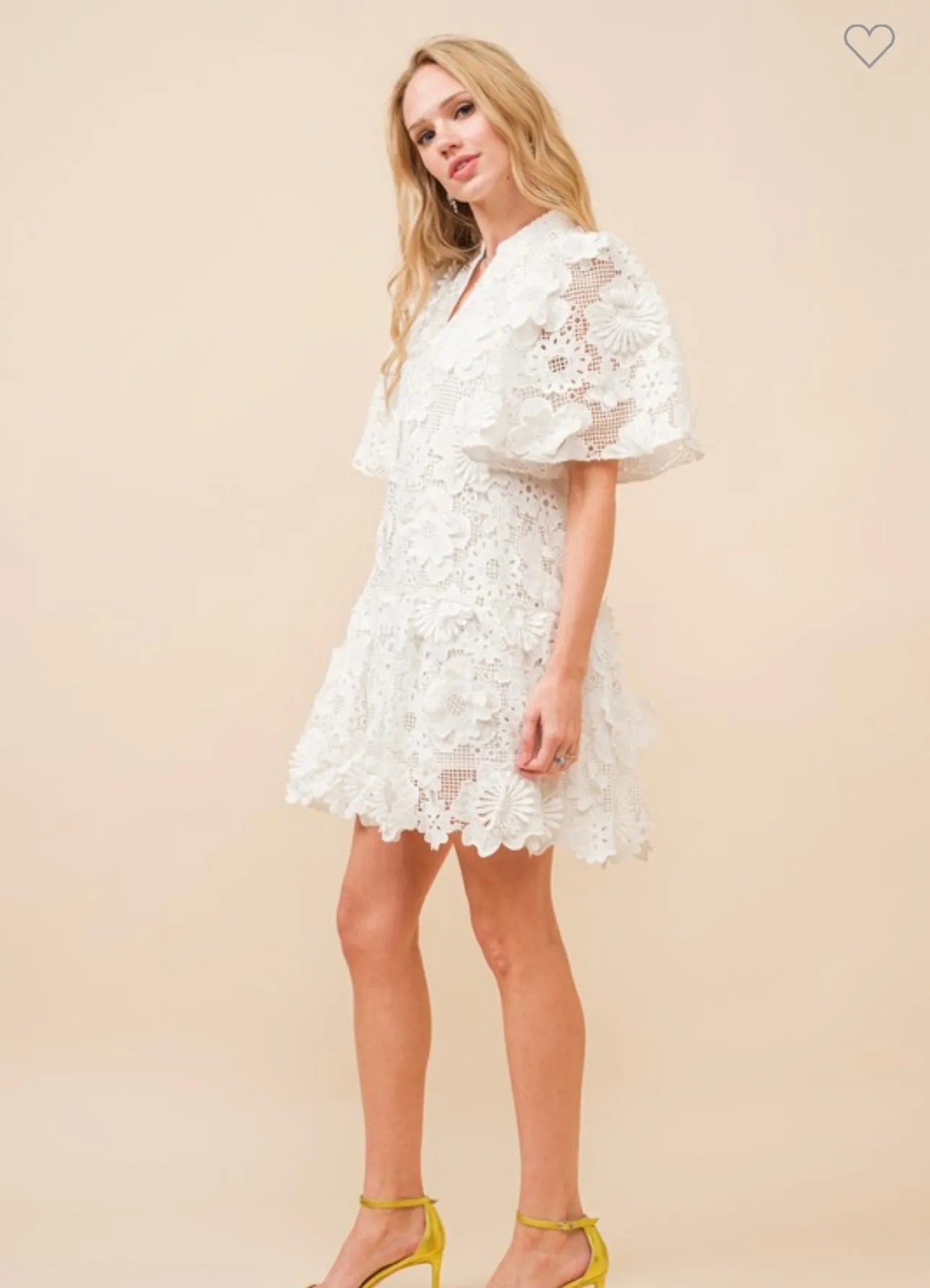 White Crochet Lace Dress