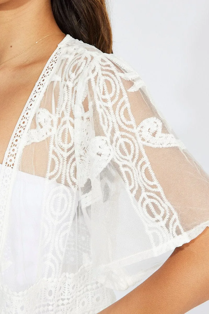 White Kimono Short Sleeve