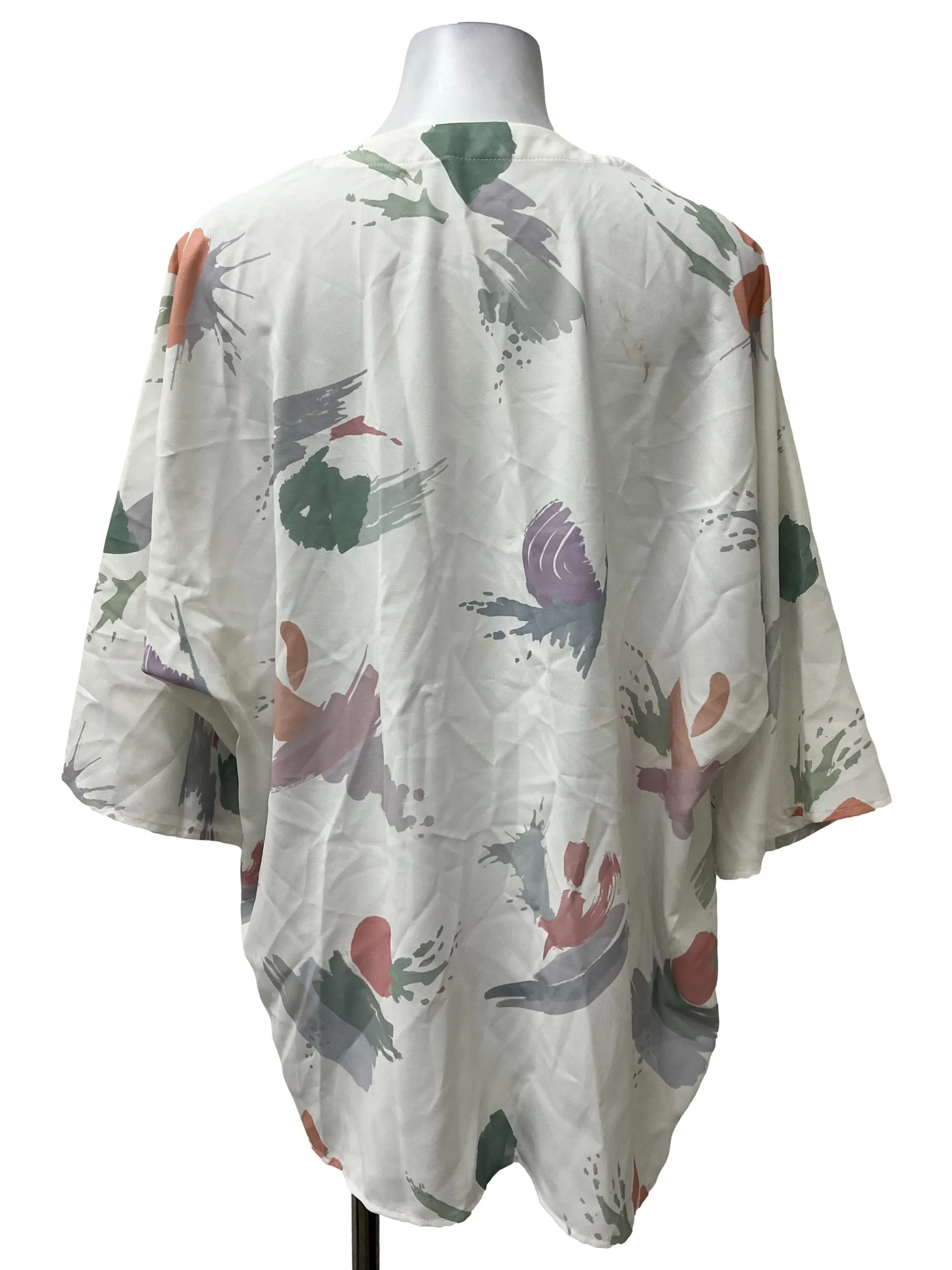 White Printed Kimono TCL