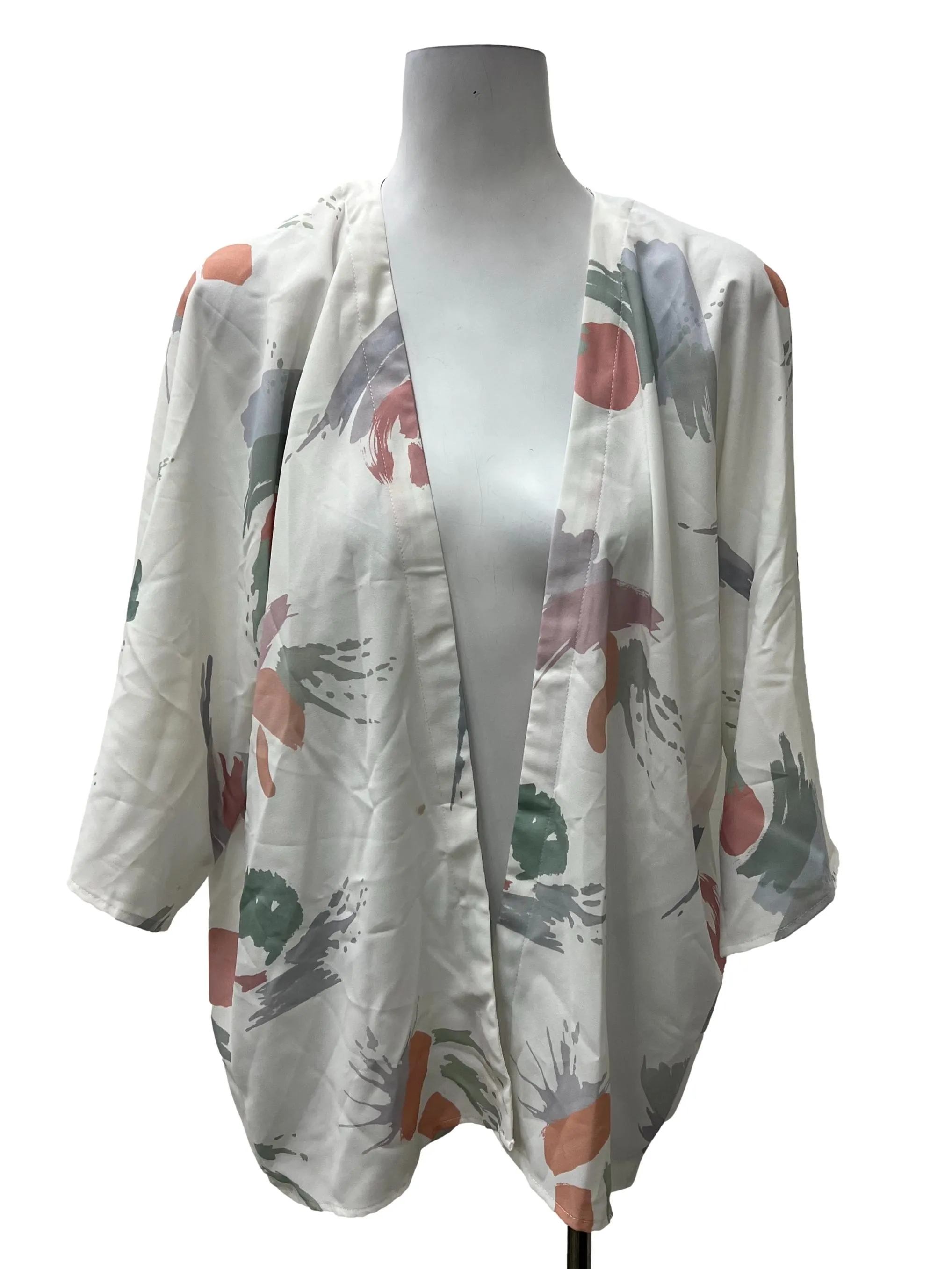White Printed Kimono TCL
