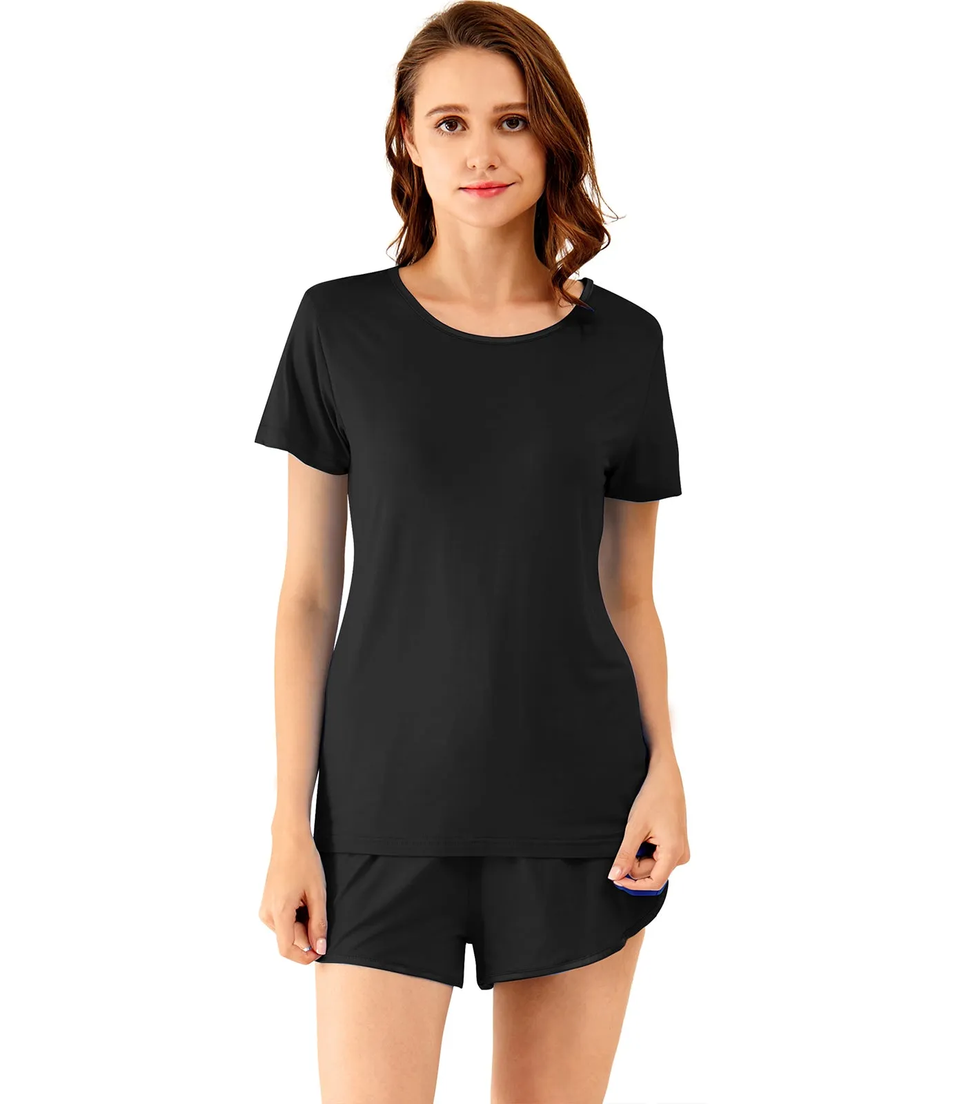 WiWi Cooling Bamboo Pajamas Set with Shorts