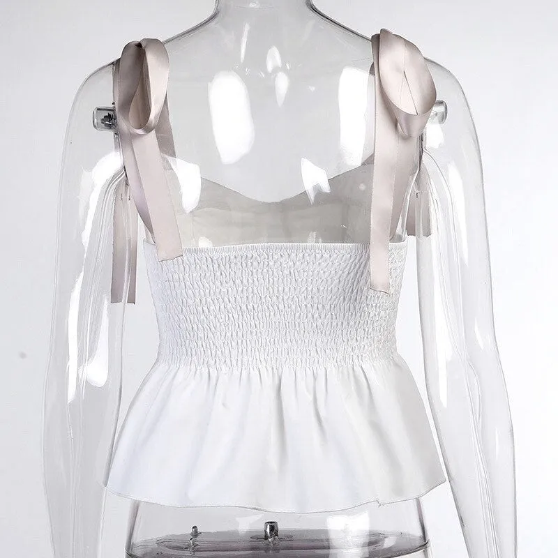 Women Scissor Collar Backless Cropped Corset Top