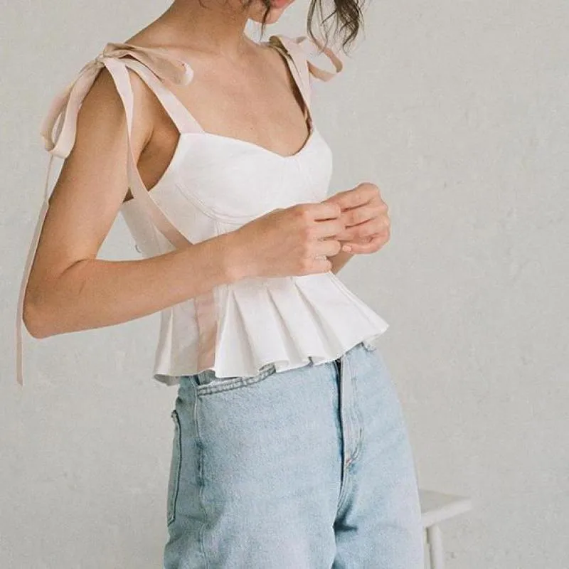 Women Scissor Collar Backless Cropped Corset Top