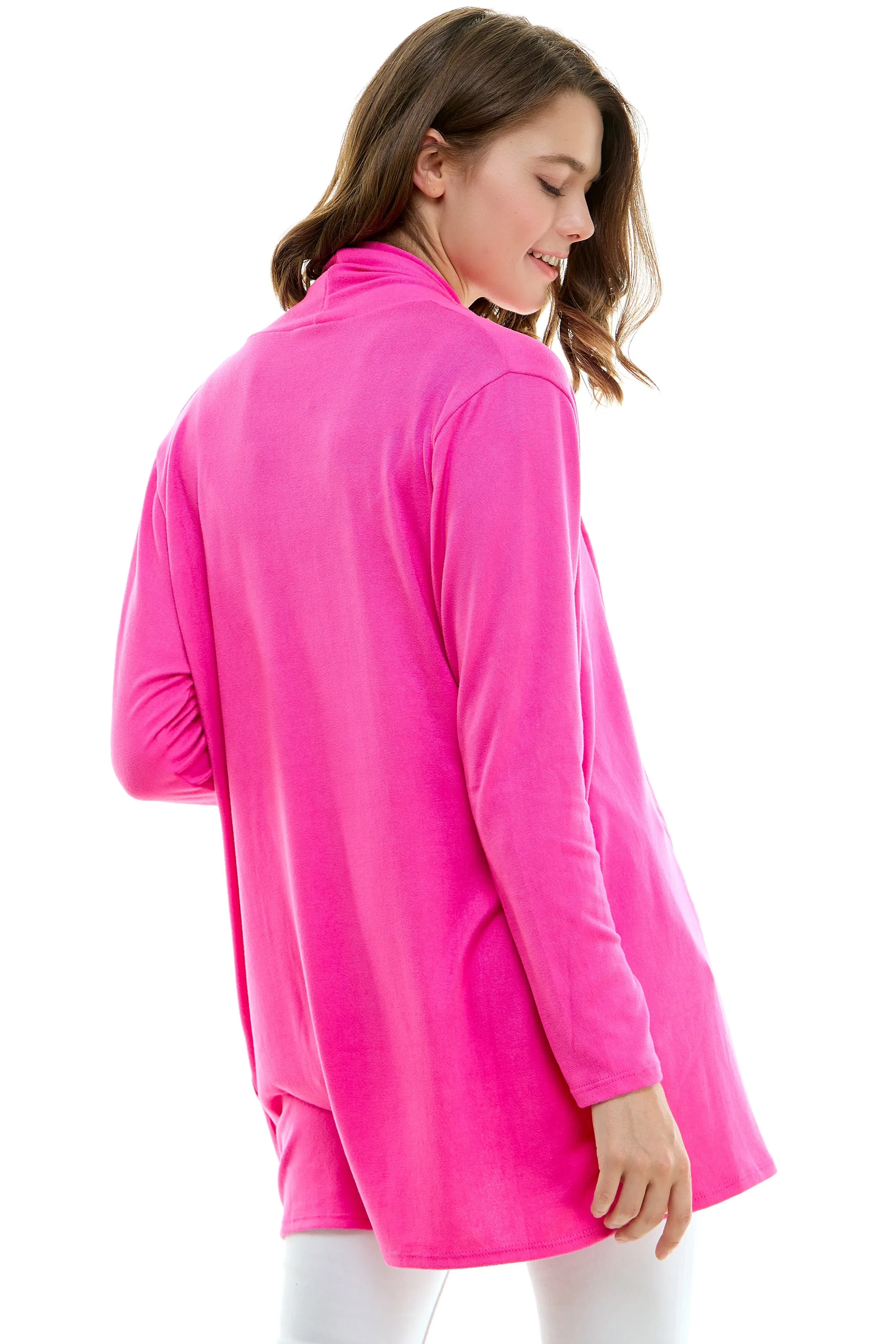 Women's Casual Lightweight Open Front Cardigans with Pockets and Formal Thin Kimono Duster Sweater Cardigan
