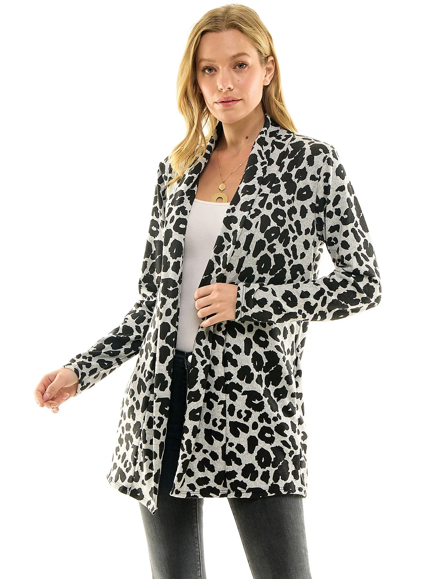 Women's Casual Lightweight Open Front Cardigans with Pockets and Formal Thin Kimono Duster Sweater Cardigan